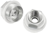 Holley Carb Inlet Fitting Silver Male 7/8-20" To 5/8-18" AF700-03S - Aeroflow