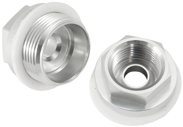 Holley Carb Inlet Fitting Silver Male 7/8-20" To 5/8-18" AF700-03S - Aeroflow