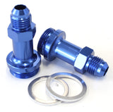 Holley Inlet Fitting -6AN Blue 7/8" x 20 To -6AN Long AF700-06-L - Aeroflow