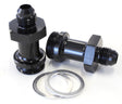 Holley Inlet Fitting -6AN Black 7/8" x 20 To -6AN Long AF700-06-LBLK - Aeroflow