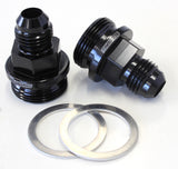 Holley Inlet Fitting -6AN Black 7/8" x 20 To -6AN Short AF700-06BLK - Aeroflow