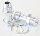 Holley Inlet Fitting -8AN Silver 7/8" x 20 To -8AN Long AF700-08S - Aeroflow