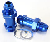 Bg / Demon Inlet Fitting -6AN Blue 9/16" x 24 To -6AN Long AF701-06-L - Aeroflow