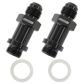 Bg / Demon Inlet Fitting -6AN Black 9/16" x 24 To -6AN Long AF701-06-LBLK - Aeroflow