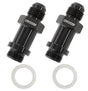 Bg / Demon Inlet Fitting -6AN Black 9/16" x 24 To -6AN Long AF701-06-LBLK - Aeroflow