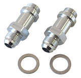 Bg / Demon Inlet Fitting -6AN Silver 9/16" x 24 To -6AN Long AF701-06-LS - Aeroflow