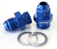 Bg / Demon Inlet Fitting -6AN Blue 9/16" x 24 To -6AN Short AF701-06 - Aeroflow