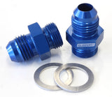 Bg / Demon Inlet Fitting -6AN Blue 9/16" x 24 To -6AN Short AF701-06 - Aeroflow