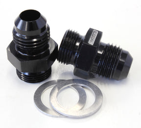 Bg / Demon Inlet Fitting -6AN Black 9/16" x 24 To -6AN Short AF701-06BLK - Aeroflow