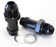 Bg / Demon Inlet Fitting -8AN Black 9/16" 45mm Long To -8AN AF701-08BLK - Aeroflow