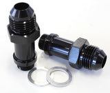 Bg / Demon Inlet Fitting -8AN Black 9/16" 45mm Long To -8AN AF701-08BLK - Aeroflow