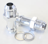 Bg / Demon Inlet Fitting -8AN Silver 9/16" 45mm Long To -8AN AF701-08S - Aeroflow