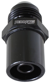 Press In Cover Breather Adapteto -8AN Black BA To FG Front AF708-08FBLK - Aeroflow