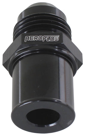 Press In Cover Breather Adapteto -8AN Black BA To FG Rear AF708-08RBLK - Aeroflow