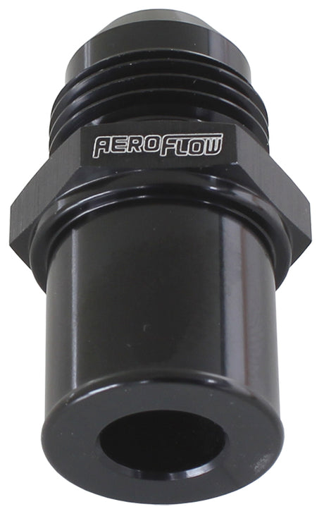 Press In Cover Breather Adapteto -8AN Black BA To FG Rear AF708-08RBLK - Aeroflow