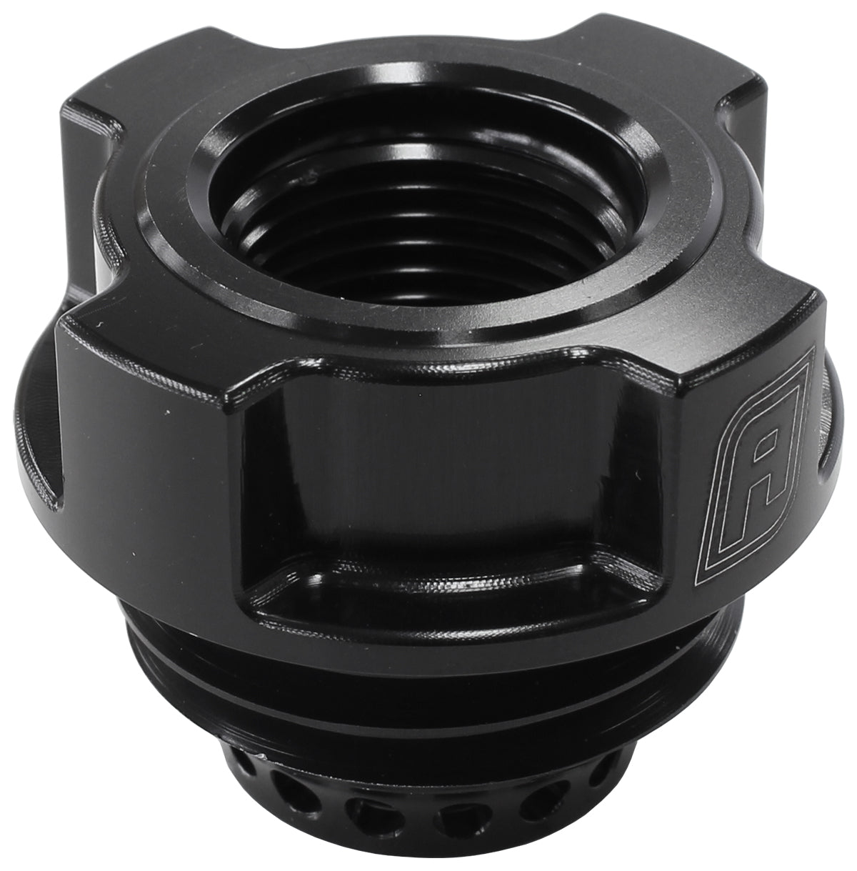 Ford XR6 Oil Fill Cap Breatherpcv Barra Screw In -10AN OEM AF708-10-12BLK - Aeroflow