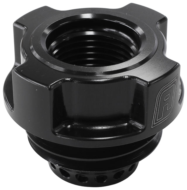 Ford XR6 Oil Fill Cap Breatherpcv Barra Screw In -10AN OEM AF708-10-12BLK - Aeroflow