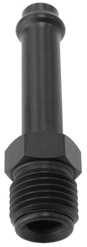 Holley / Stromberg Inlet FITTI1/2"-20 Thread To 5/16" Barb AF714-24BLK - Aeroflow