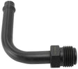 Holley Carb Inlet Fittings 5/8 Inverted To 3/8" Barb 90 Deg AF714-27BLK - Aeroflow