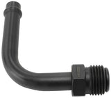 Holley Carb Inlet Fittings 5/8 Inverted To 3/8" Barb 90 Deg AF714-27BLK - Aeroflow