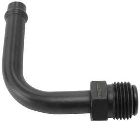 Holley Carb Inlet Fittings 5/8 Inverted To 3/8" Barb 90 Deg AF714-27BLK - Aeroflow