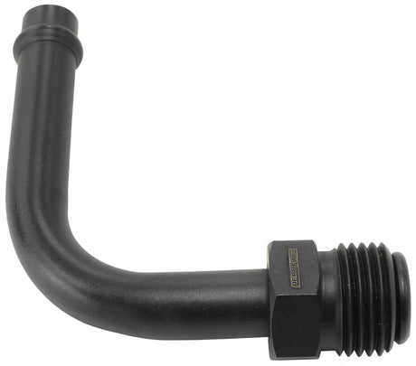 Holley Carb Inlet Fittings 5/8 Inverted To 3/8" Barb 90 Deg AF714-27BLK - Aeroflow