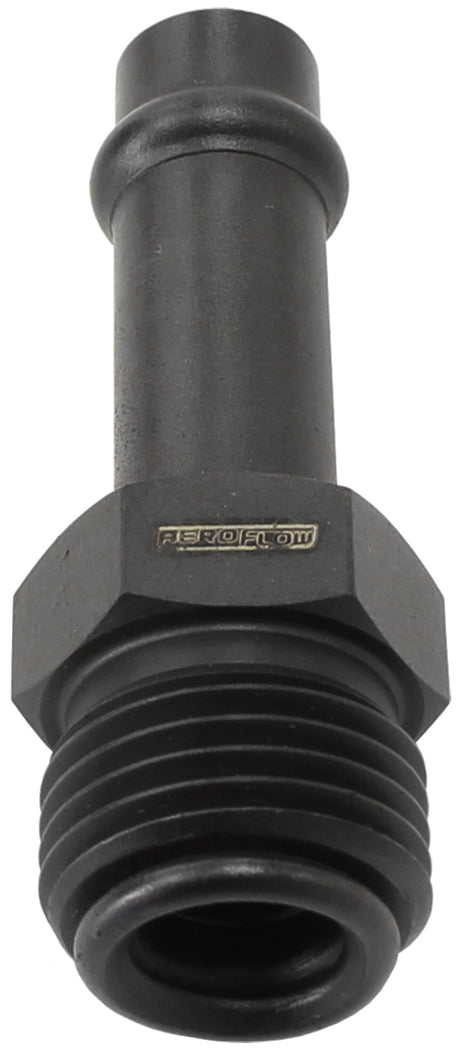 Holley Carb Inlet Fittings 5/8 Inverted To 3/8" Barb Straight AF714-31BLK - Aeroflow
