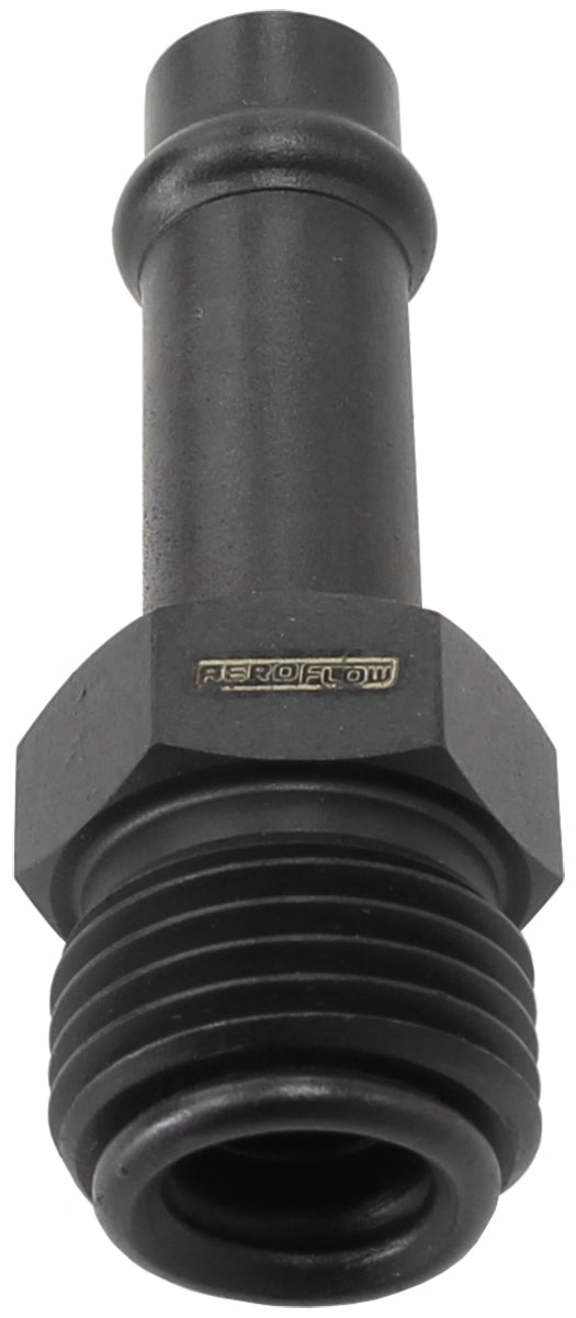 Holley Carb Inlet Fittings 5/8 Inverted To 3/8" Barb Straight AF714-31BLK - Aeroflow