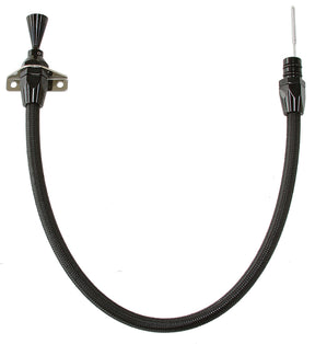 GM TH350 TH400 Trans Dipstick Firewall Mount Black Finish AF72-2500BLK - Aeroflow