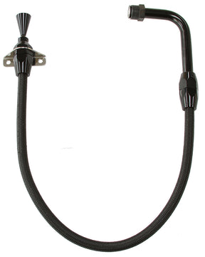 Ford C4 Trans Dipstick In Pan Firewall Mount Black S/S AF72-2503BLK - Aeroflow