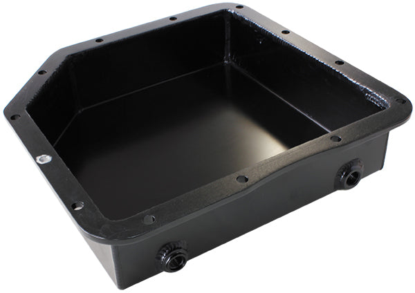 TH350 3" Deep Fabricated Transpan Black Inc Filter Extension AF72-3003BLK - Aeroflow