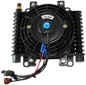 10 x 7-1/2" Comp Trans Cooler With 80w Fan & Switch -10ORB AF72-6003 - Aeroflow