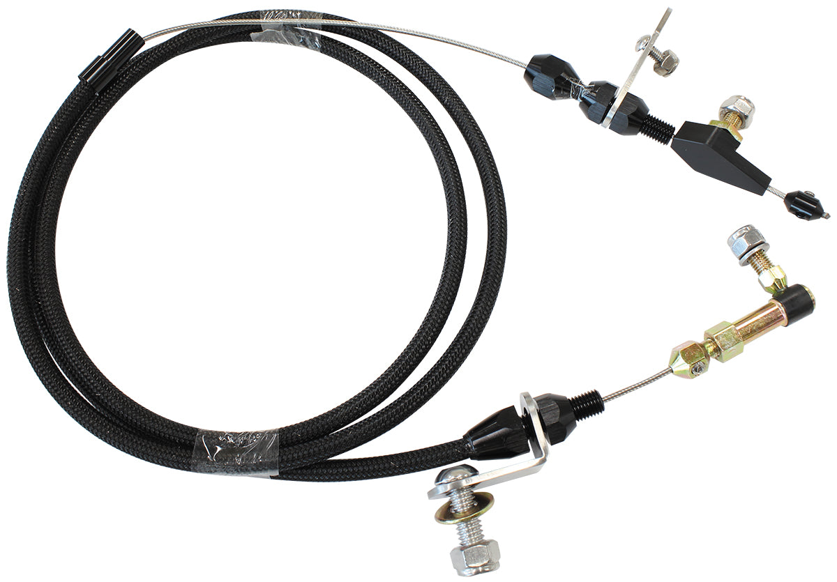 Kickdown Powerglide Cable Black Finish AF72-7002BLK - Aeroflow
