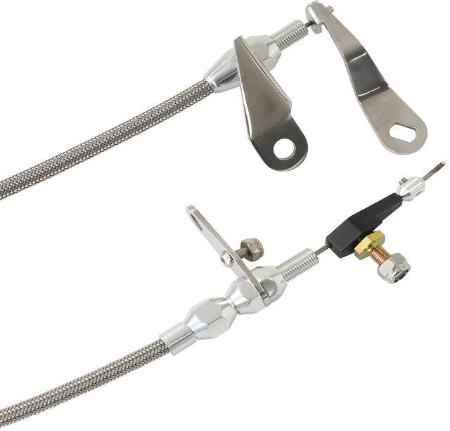Kickdown Ford C4 Cable Chrome Finish AF72-7003 - Aeroflow