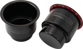 Large Cup Holders Black Pair Shifter Riser Drink Hold AF72-9088BLK - Aeroflow
