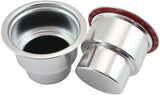 Small Cup Holders Silver Pair Shifter Riser Drink Hold AF72-9091 - Aeroflow