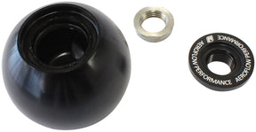 Bare Black Shifter Gear Knob No Insert No Button 1/2"-20 AF72-9905BLK - Aeroflow