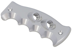 Dual Button Pistol Grip Side Plate Drivers Handle Silver AF72-9923 - Aeroflow