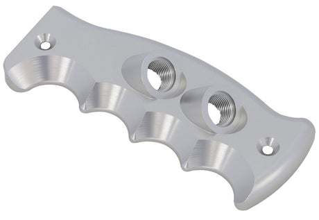Dual Button Pistol Grip Side Plate Drivers Handle Silver AF72-9923 - Aeroflow