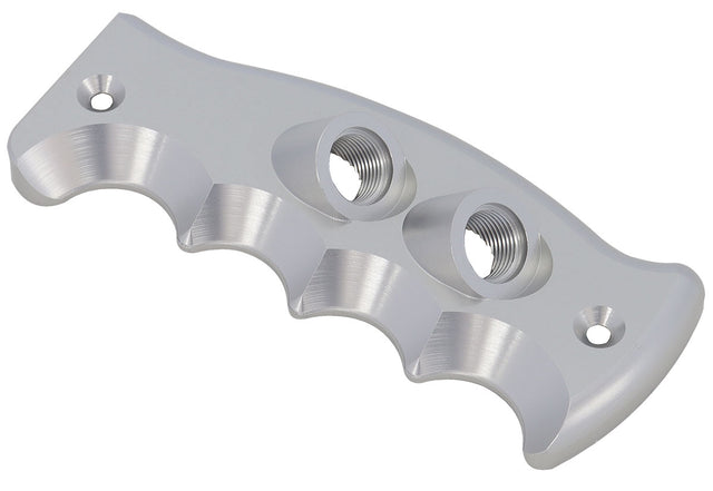 Dual Button Pistol Grip Side Plate Drivers Handle Silver AF72-9923 - Aeroflow