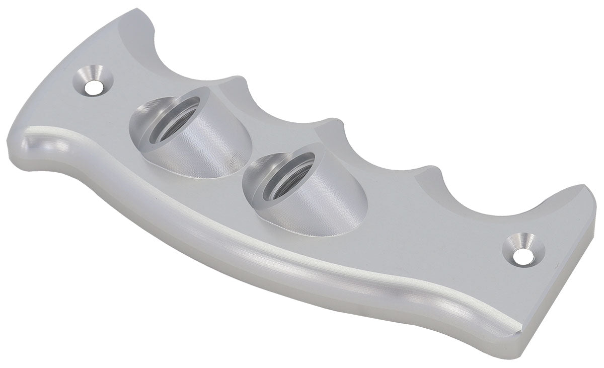 Dual Button Pistol Grip Side Plate Drivers Handle Silver AF72-9923 - Aeroflow