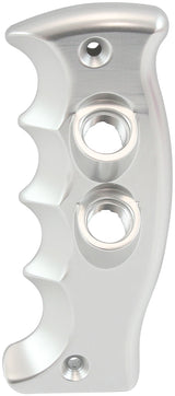 Dual Button Pistol Grip Side Plate Passenger Handle Silver AF72-9927 - Aeroflow