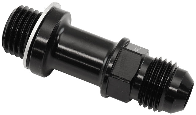 Metric M14 x 1.5mm To -6 Long Extension 51mm Black Male -6AN AF732-06LBLK - Aeroflow
