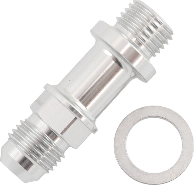 Metric M14 x 1.5mm To -6 Long Extension 51mm Silve Male -6AN AF732-06LS - Aeroflow