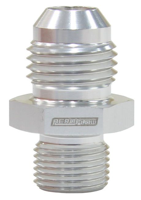 Metric M12 x 1.0mm To -6AN Silver Male M12 x 1.0mm To -6AN AF738-06S - Aeroflow