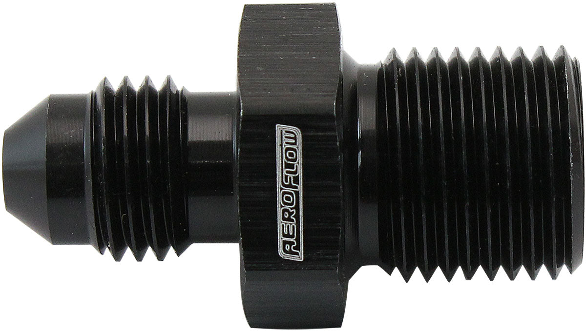 Metric M14 x 1.25mm To -4AN Black Male M14 X1.25mm To -4AN AF742-04BLK - Aeroflow