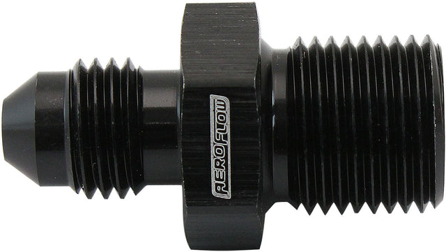 Metric M14 x 1.25mm To -4AN Black Male M14 X1.25mm To -4AN AF742-04BLK - Aeroflow