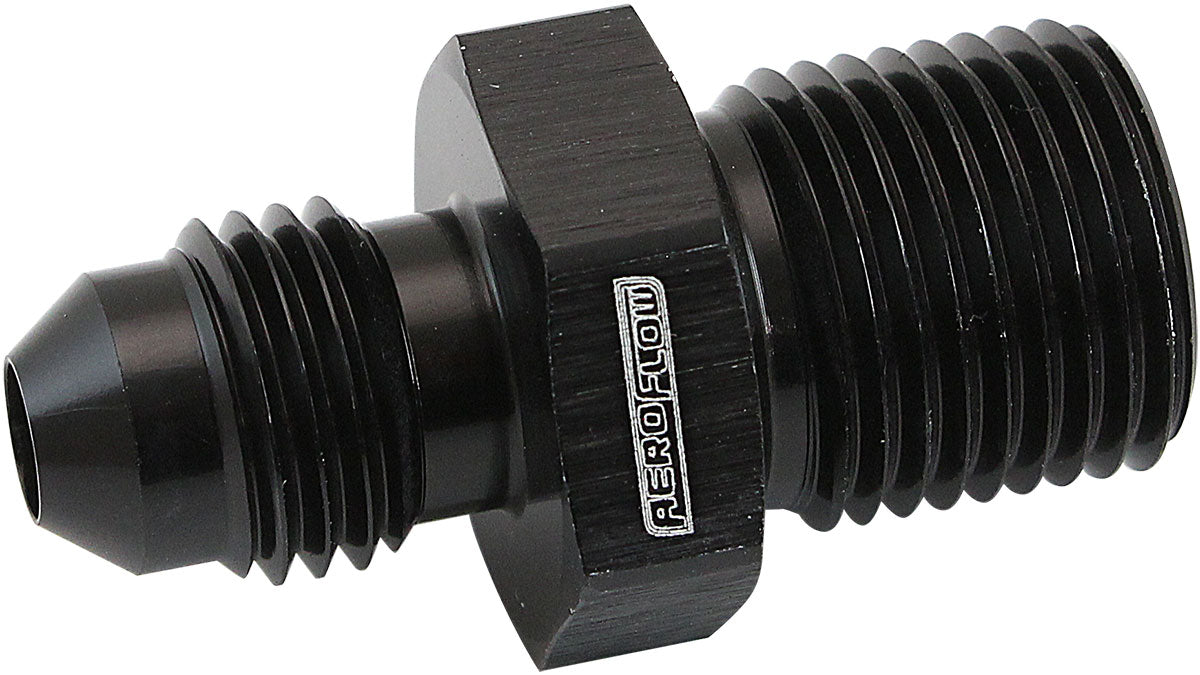 Metric M14 x 1.25mm To -6AN Black Male M14 x 1.25mm To -6AN AF742-06BLK - Aeroflow