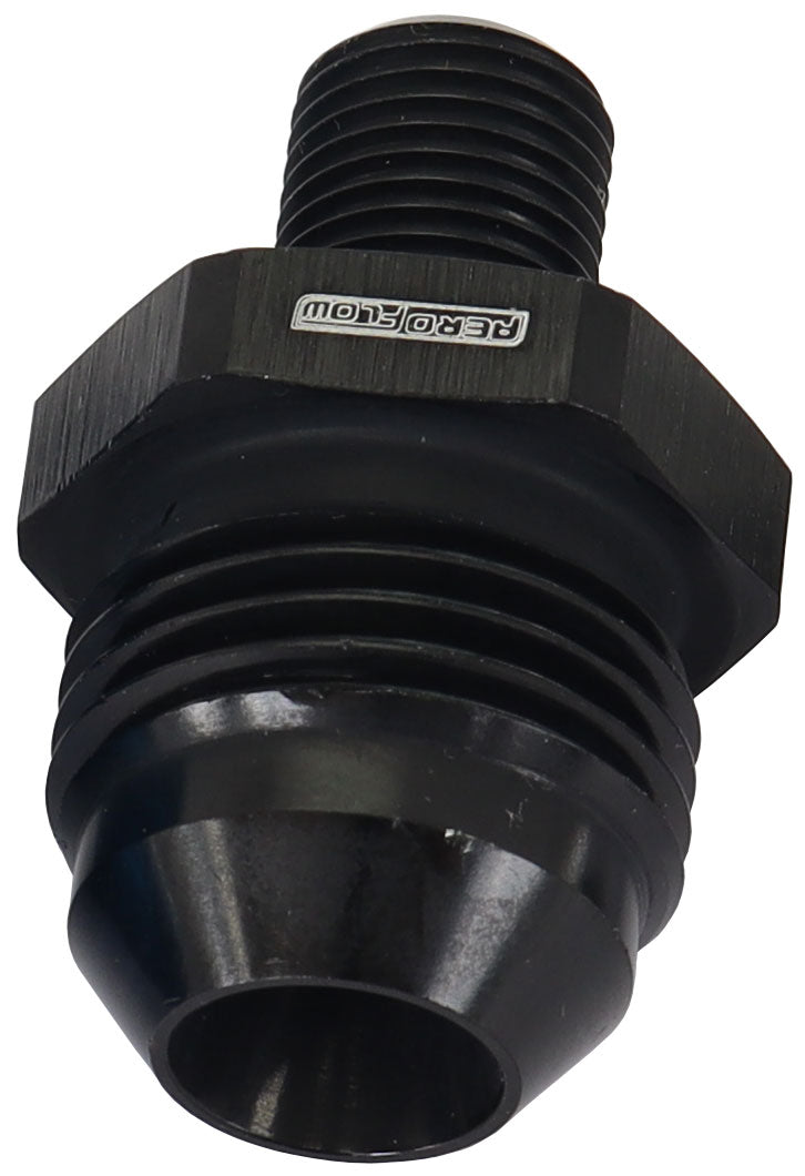 Metric M10 x 1.0mm To -8AN Black Male M10 x 1.0mm To -8AN AF743-08BLK - Aeroflow