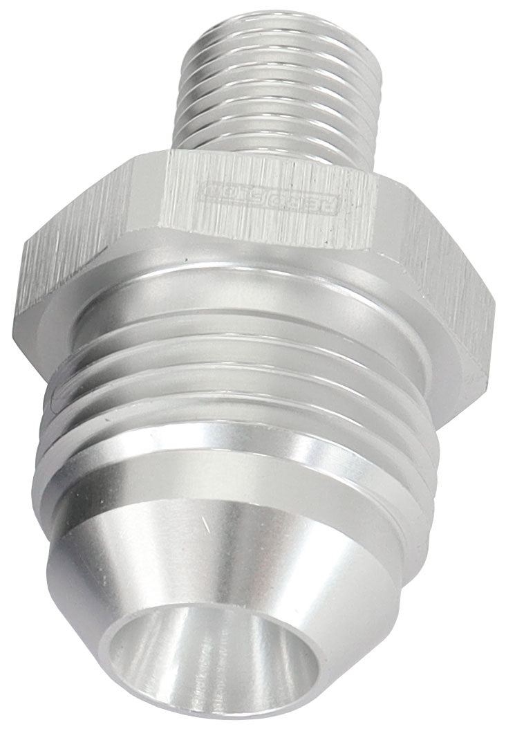 Metric M10 x 1.0mm To -8AN Silver Male M10 x 1.0mm To -8AN AF743-08S - Aeroflow